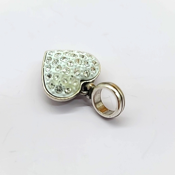 Brighton "CUPID'S KISS" Swarovski Crystal & Mod Scrolled Heart Charm ❤️ - Picture 5 of 8